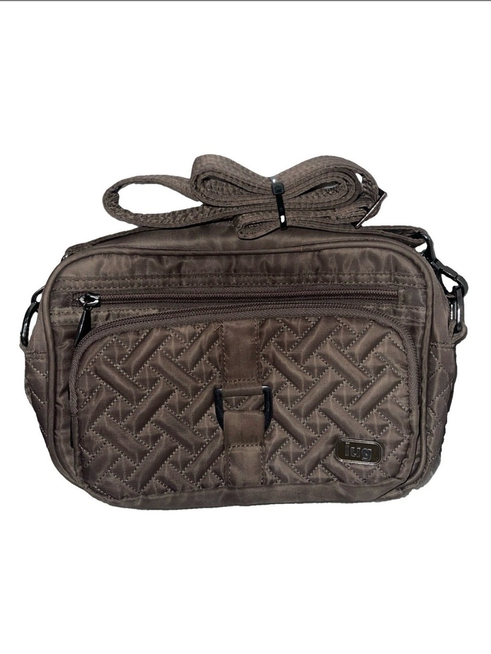 LUG CAROUSEL Crossbody Quilted Bag - Brown